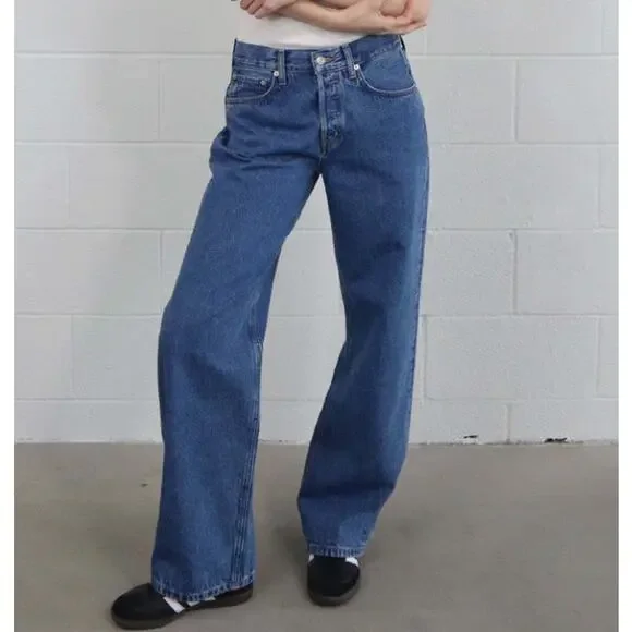 NWT Etica Jeans Women's Stanton Relaxed Wide Leg Salina Denim Jeans Size 28 - Picture 12 of 13